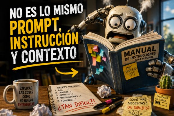 diferencia entre prompt e instrucción IA